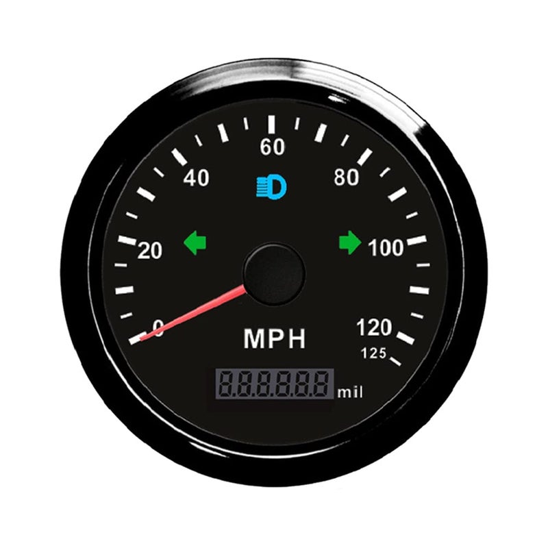 ELING GPS Speedometer Odometer 125MPH Mileage Adjustable Overspeed Alarm for Boat Car Truck Motorcycle 85mm - Image 1